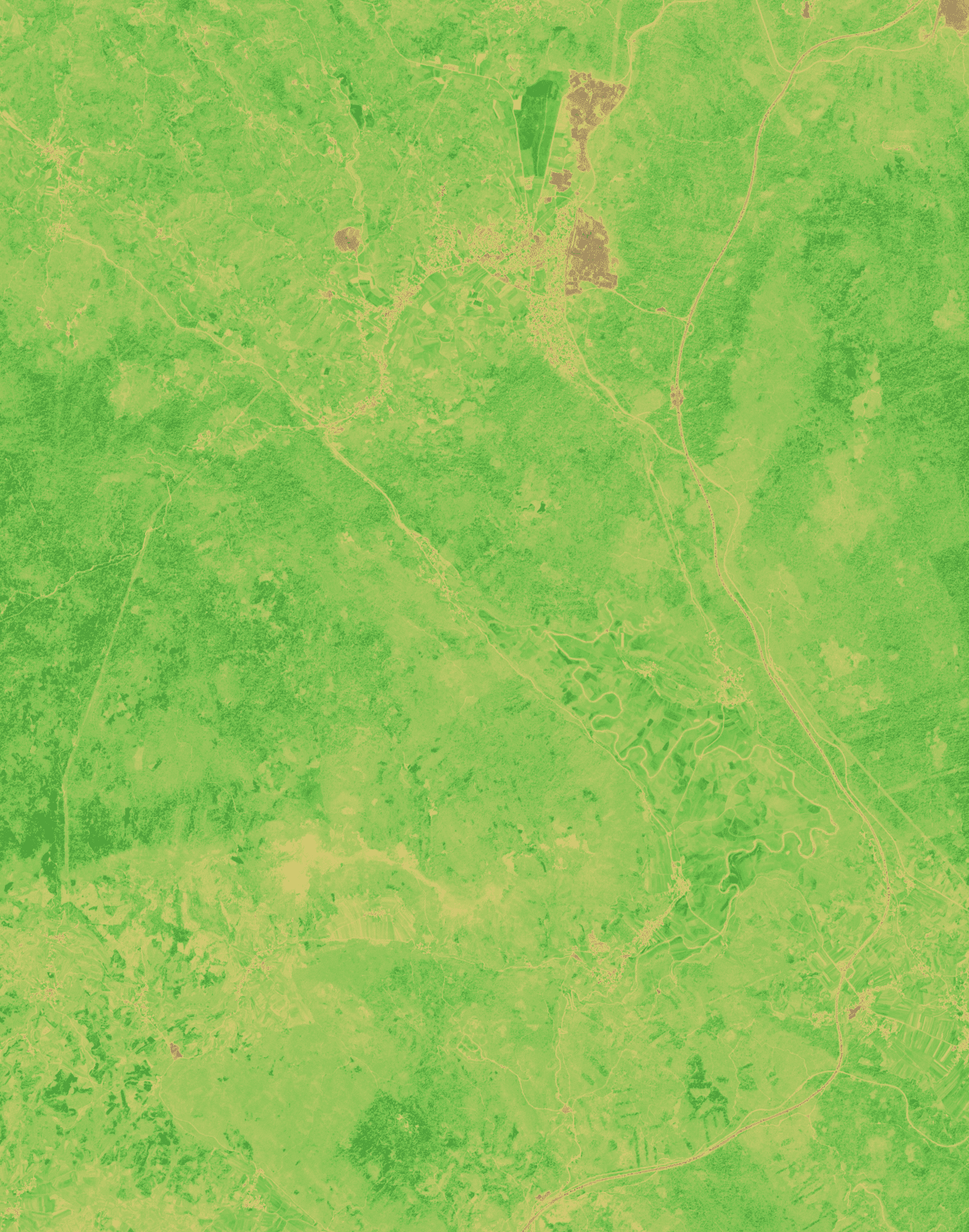 NDVI prikaz, 2021-02-24