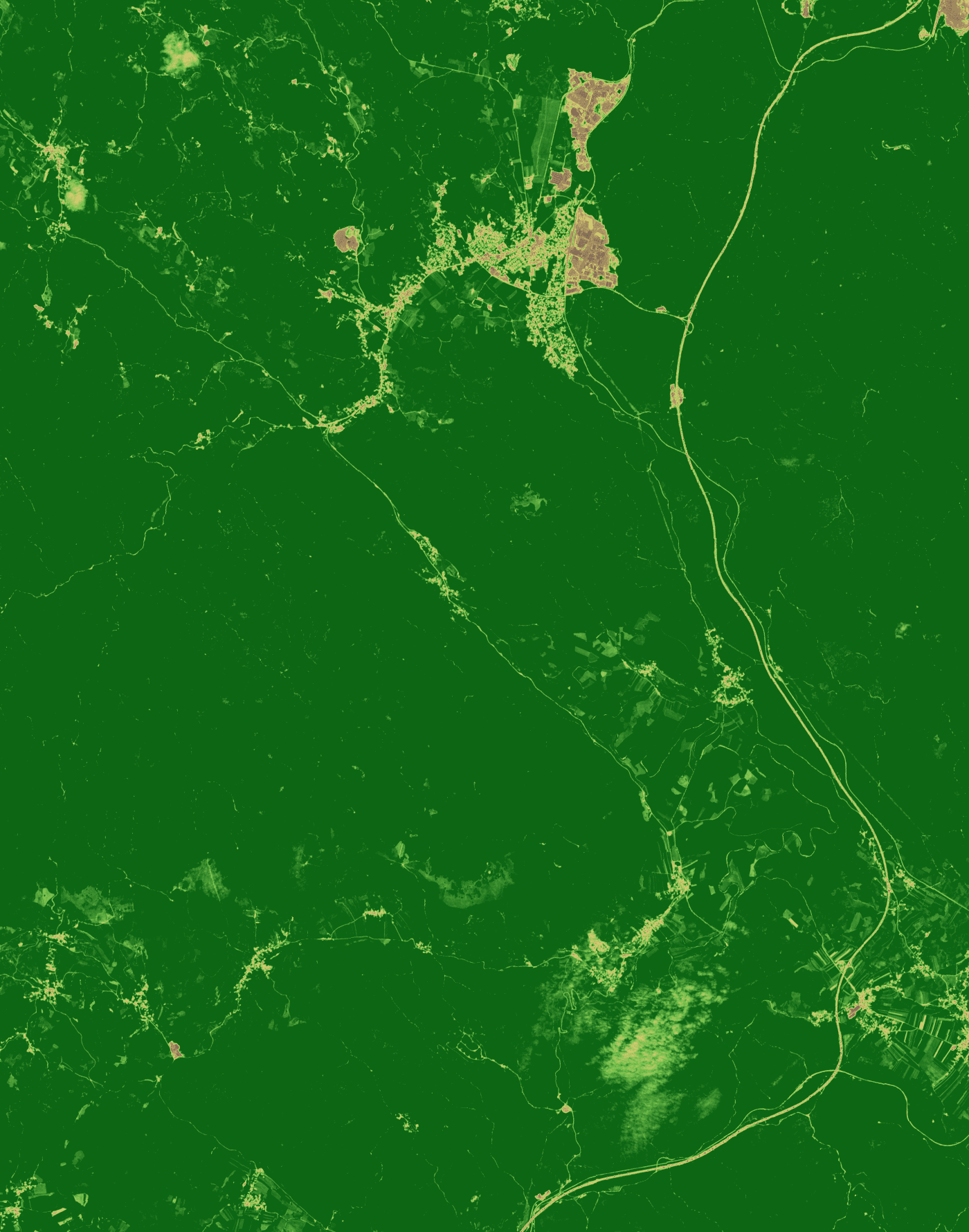 NDVI prikaz, 2021-07-29