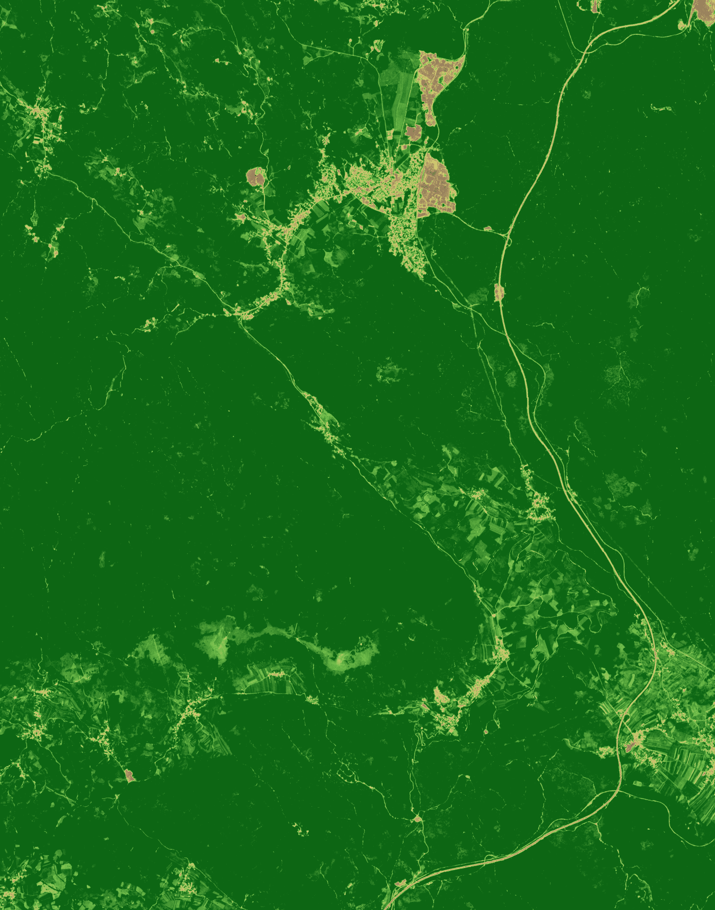 NDVI prikaz, 2021-09-12