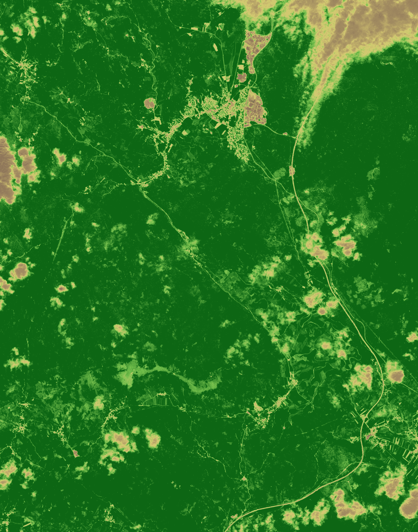 NDVI prikaz, 2021-10-17