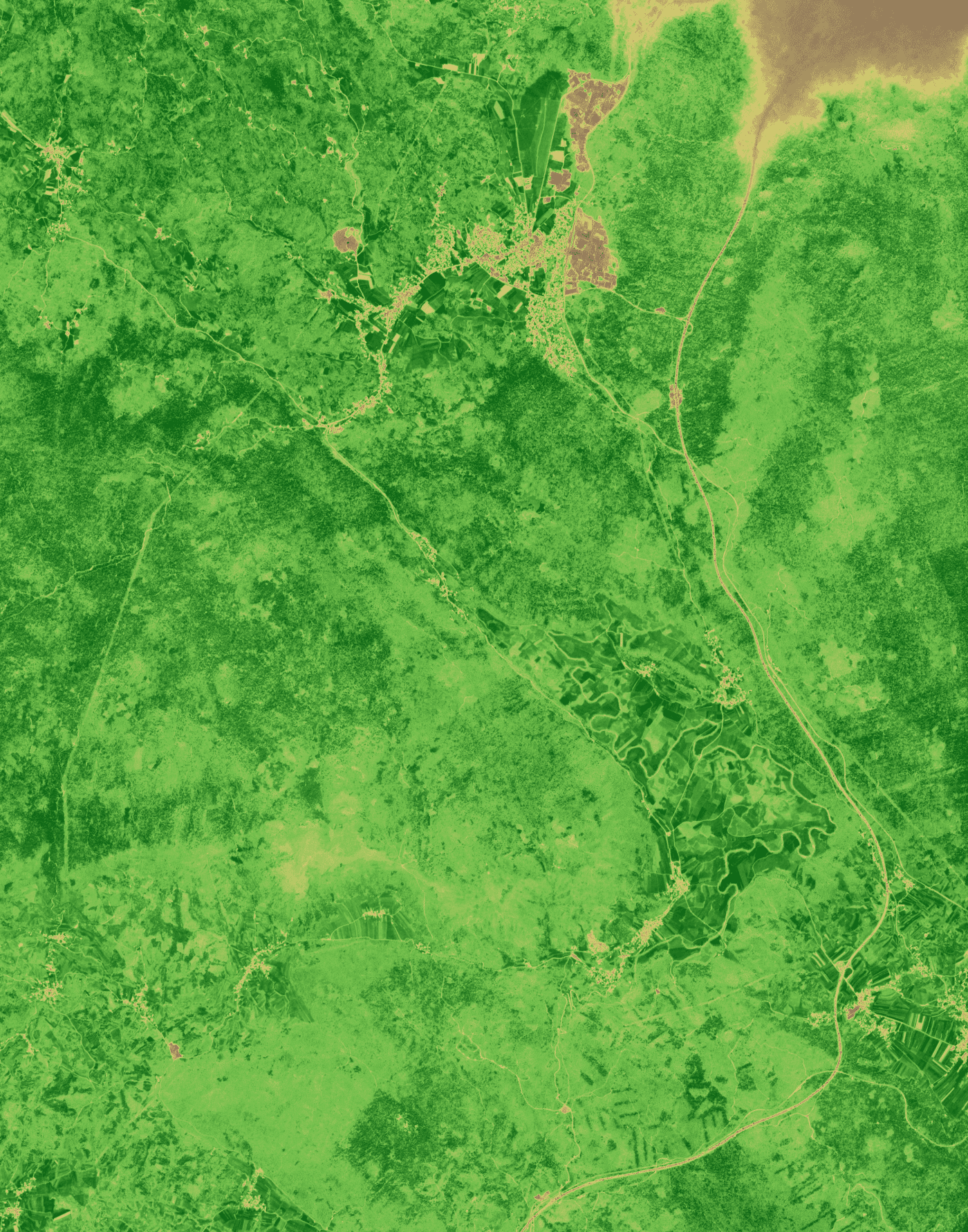 NDVI prikaz, 2021-11-11