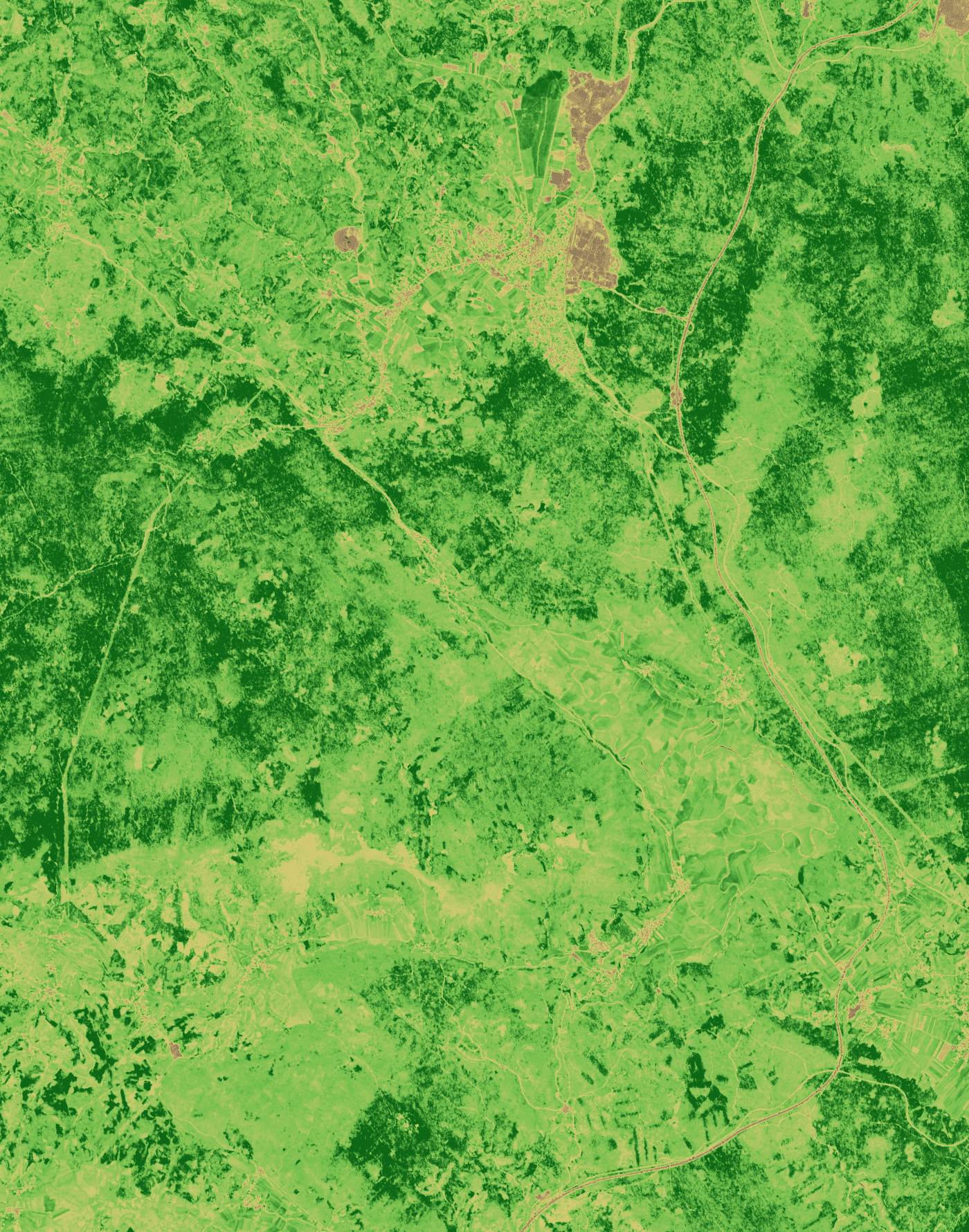 NDVI prikaz, 2022-03-26