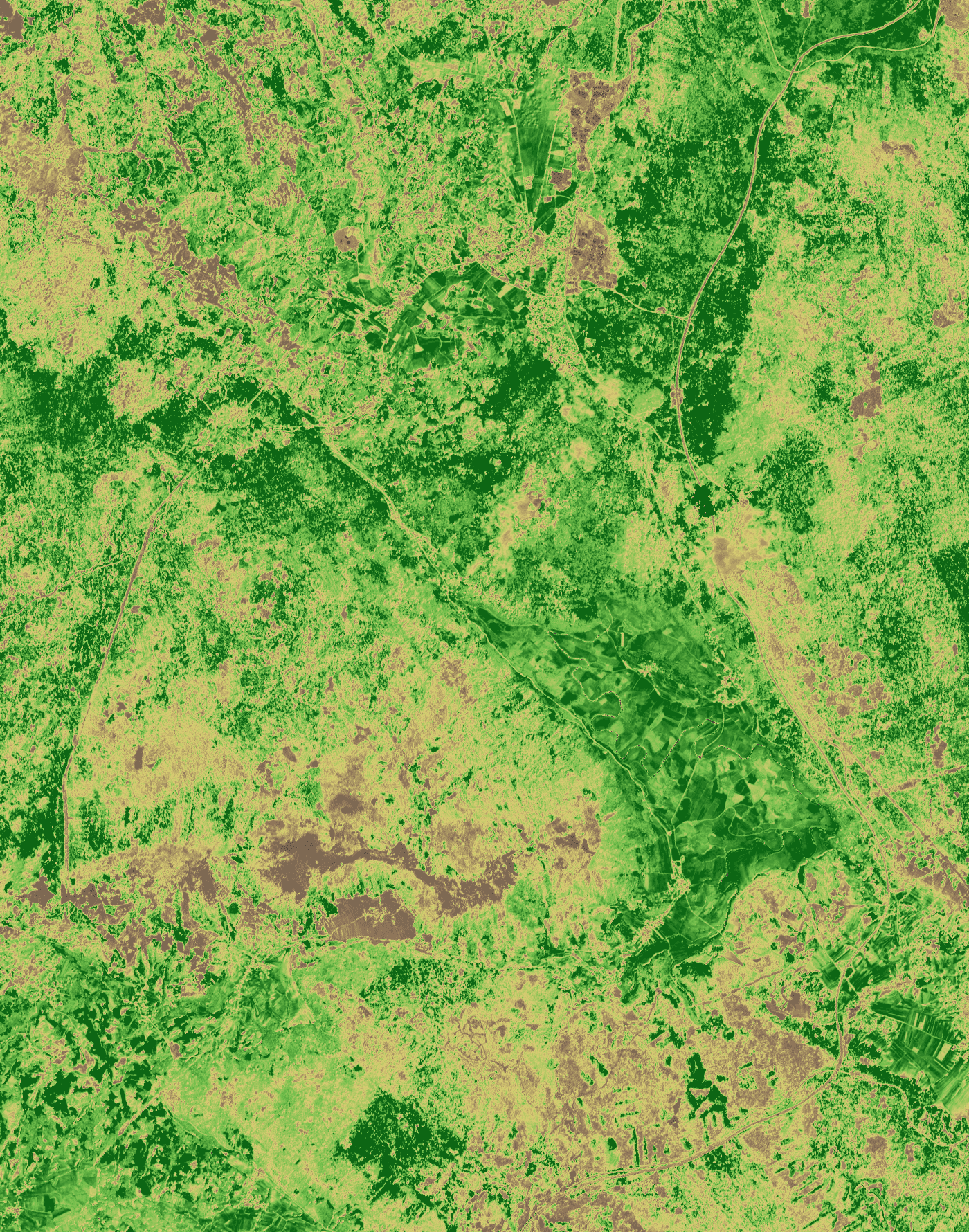 NDVI prikaz, 2022-04-10