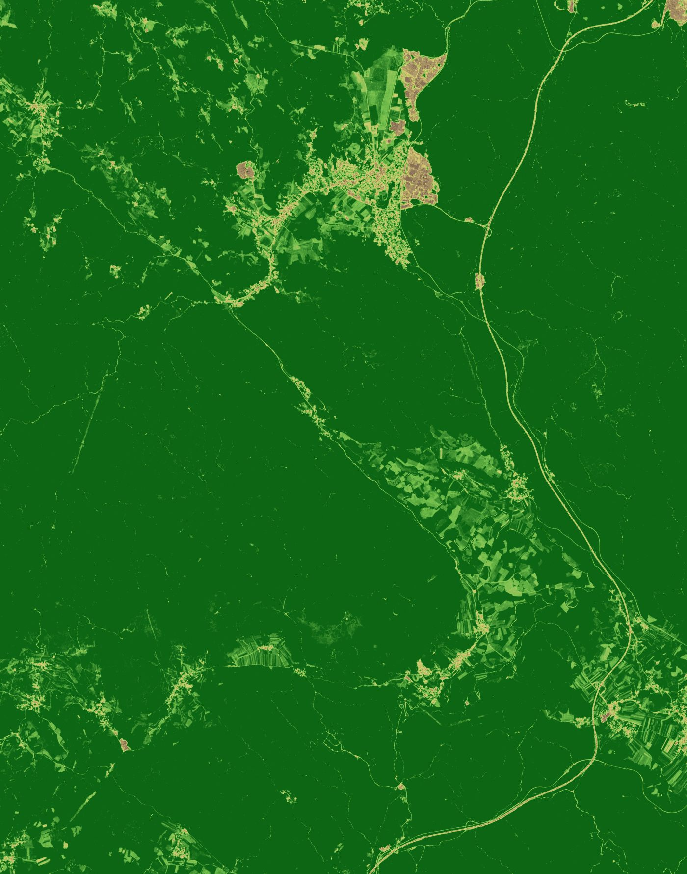NDVI prikaz, 2022-06-14
