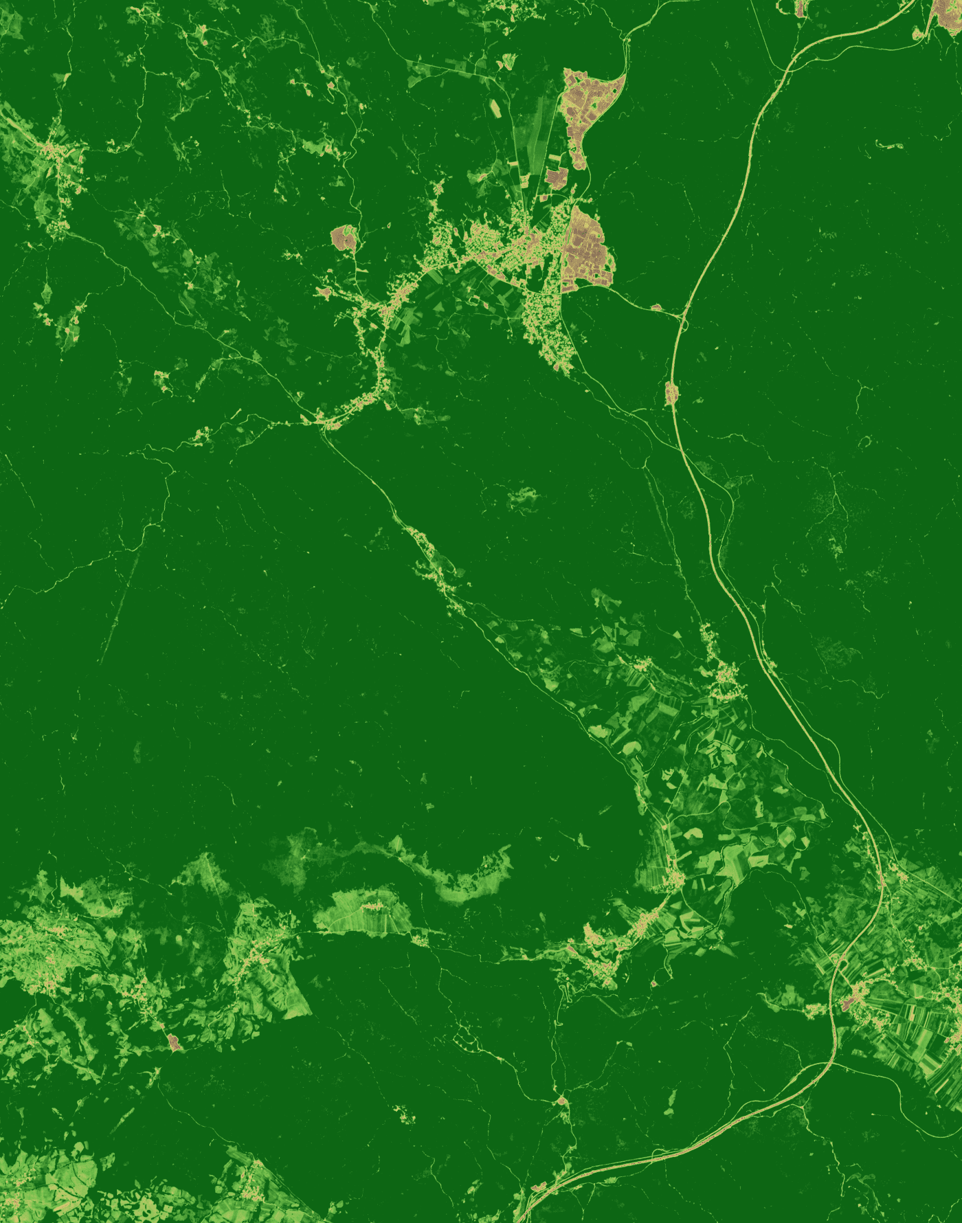 NDVI prikaz, 2022-07-19