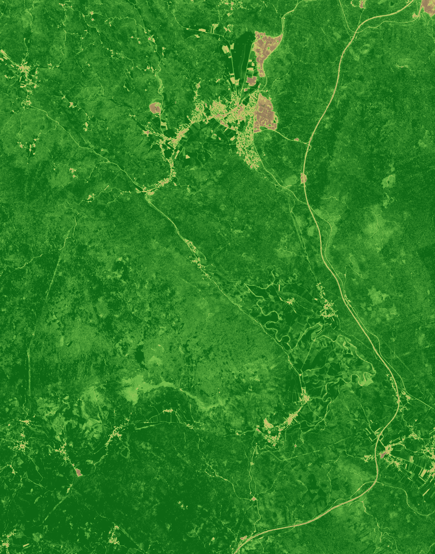 NDVI prikaz, 2022-10-17
