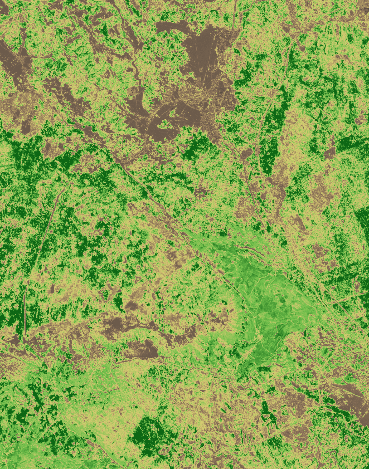 NDVI prikaz, 2023-02-14