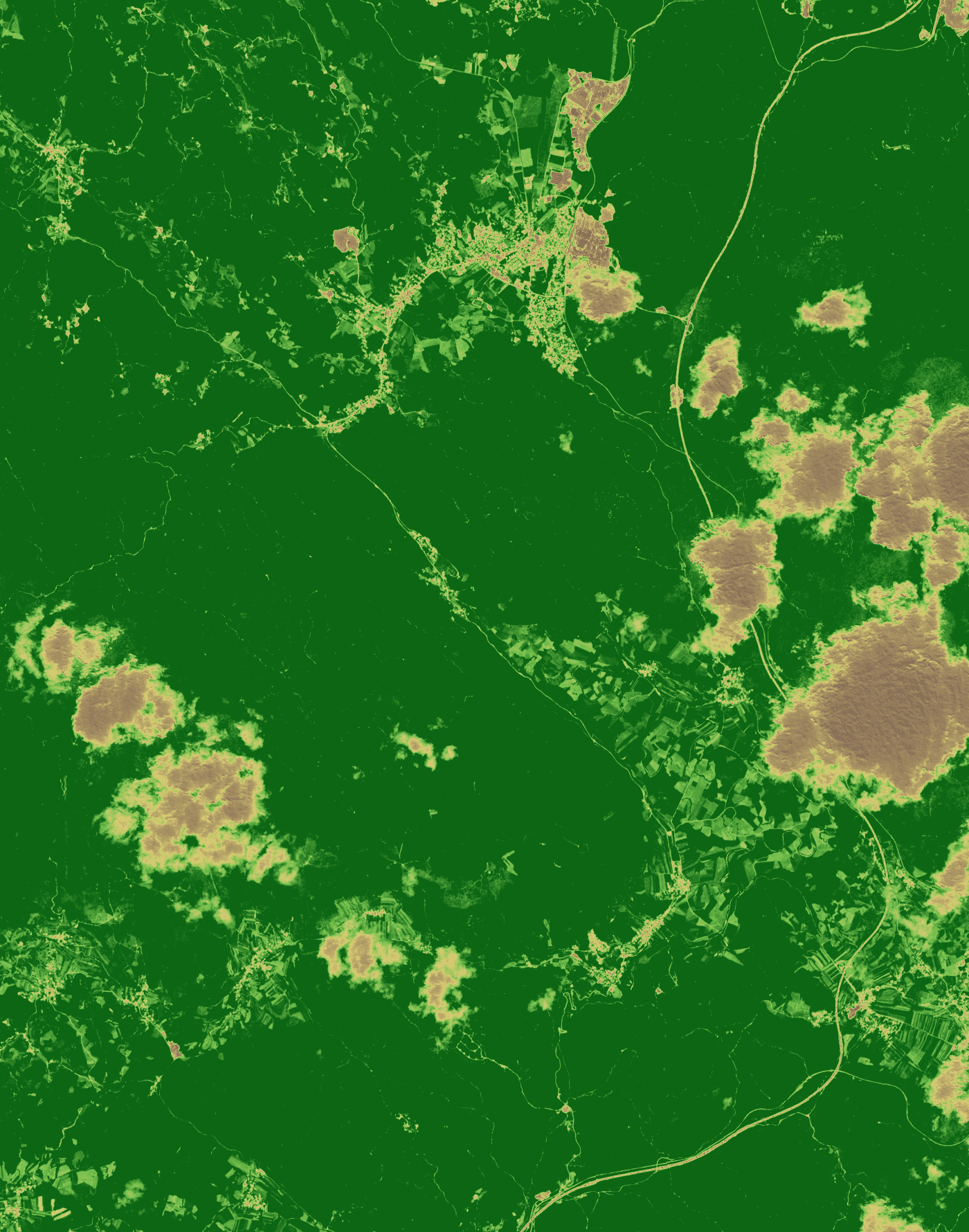 NDVI prikaz, 2023-06-29