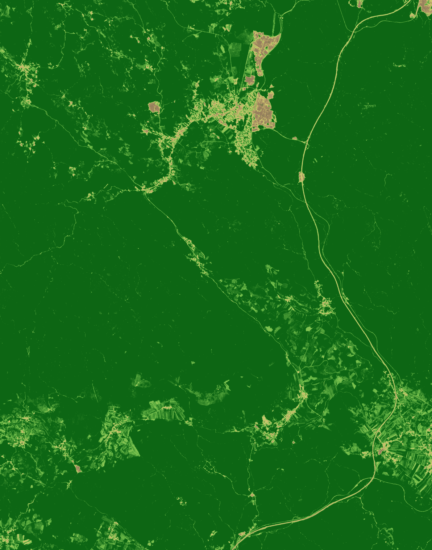 NDVI prikaz, 2023-07-09