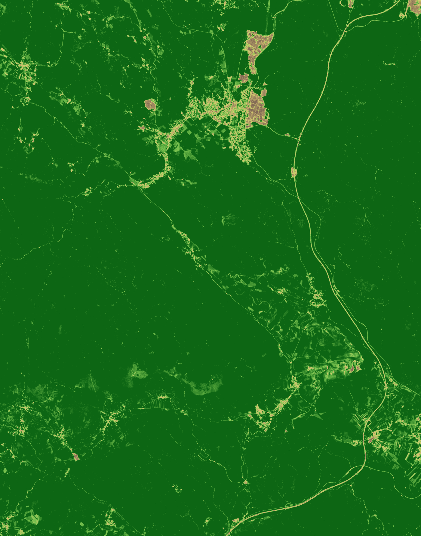NDVI prikaz, 2023-08-23