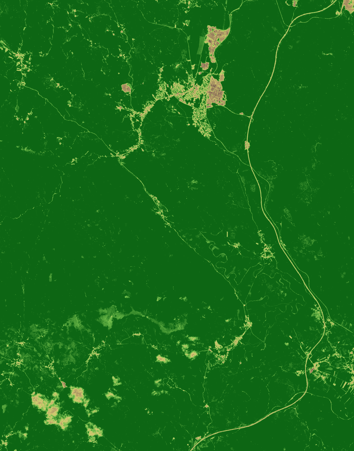 NDVI prikaz, 2023-09-27