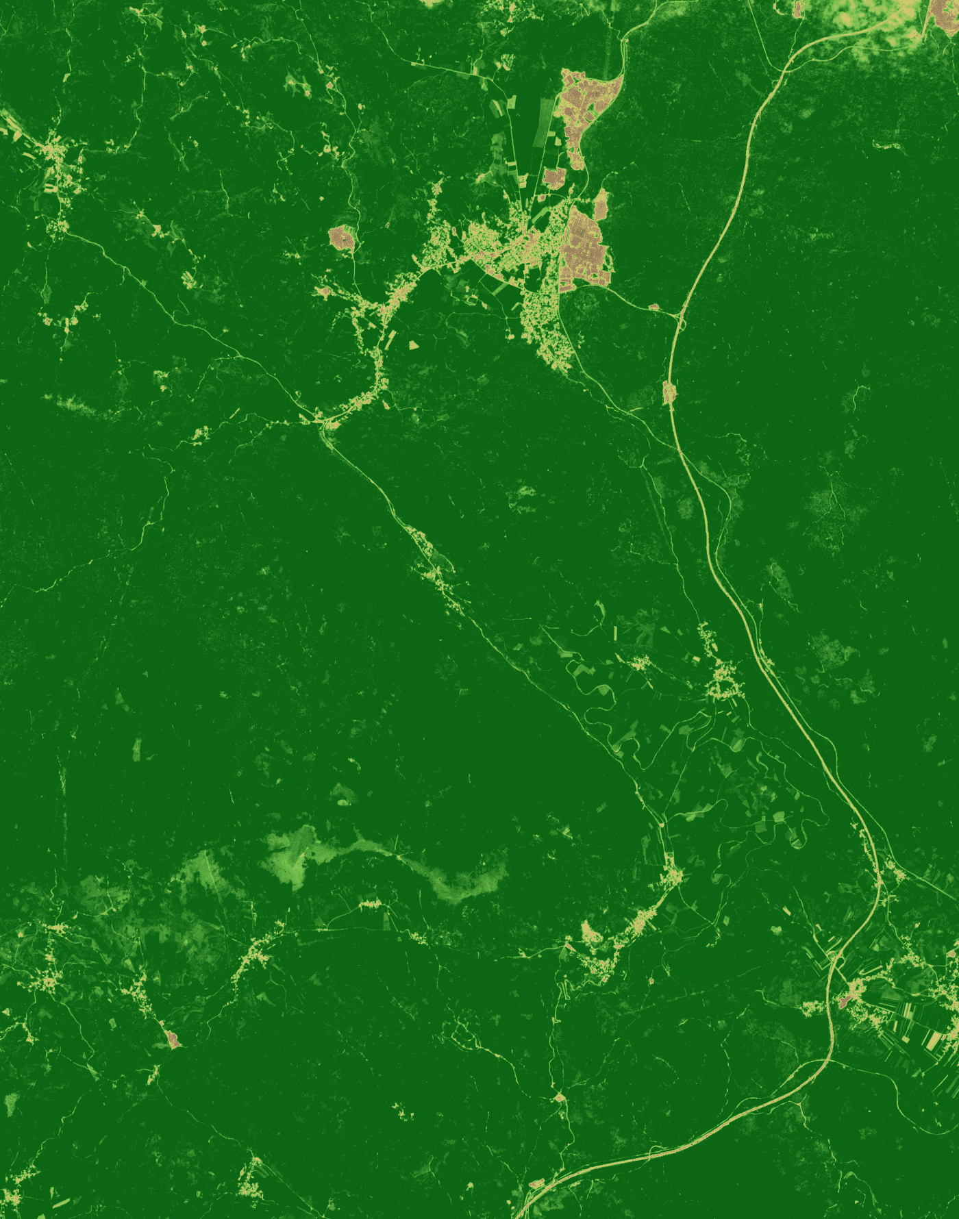 NDVI prikaz, 2023-10-02