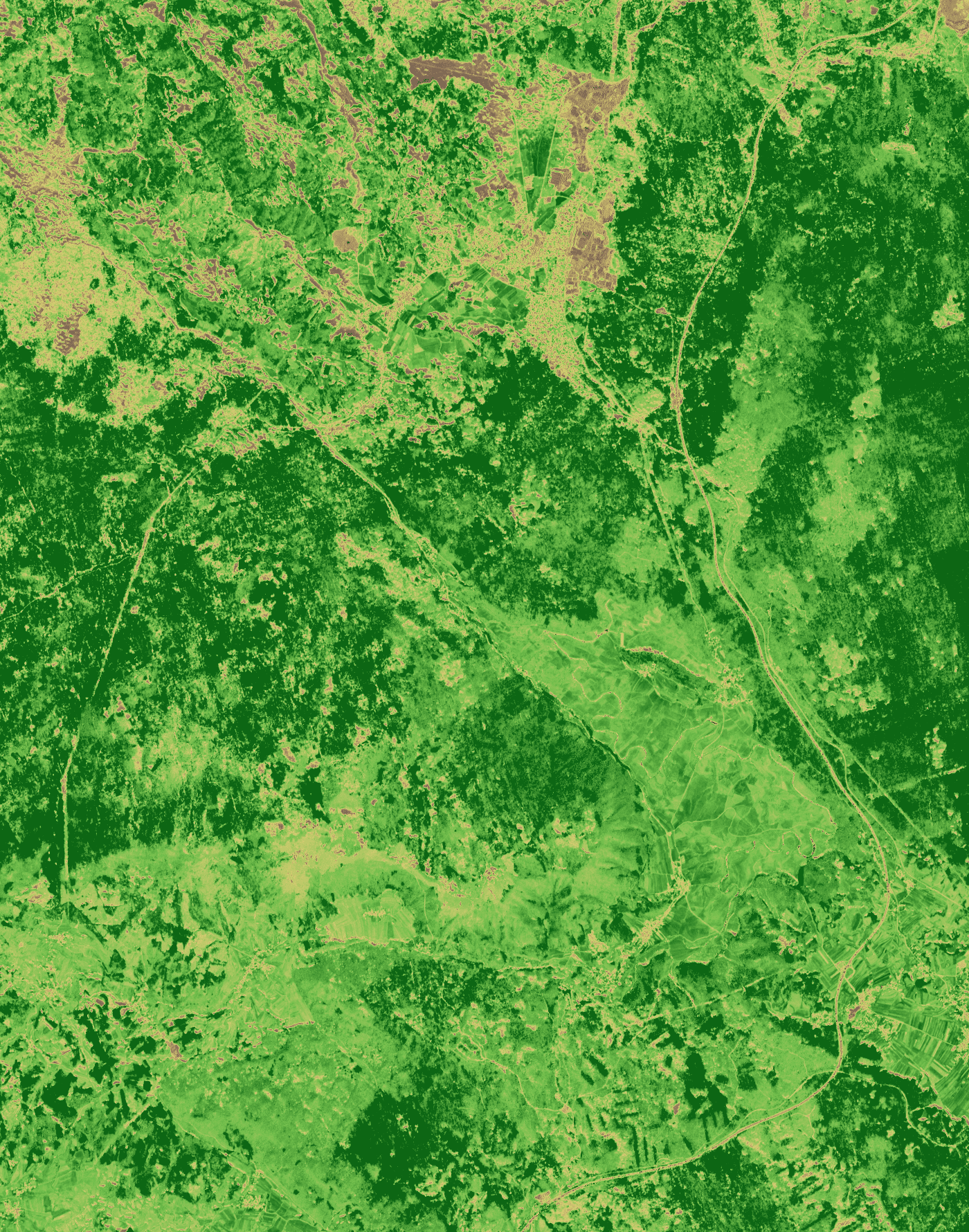 NDVI prikaz, 2024-01-30