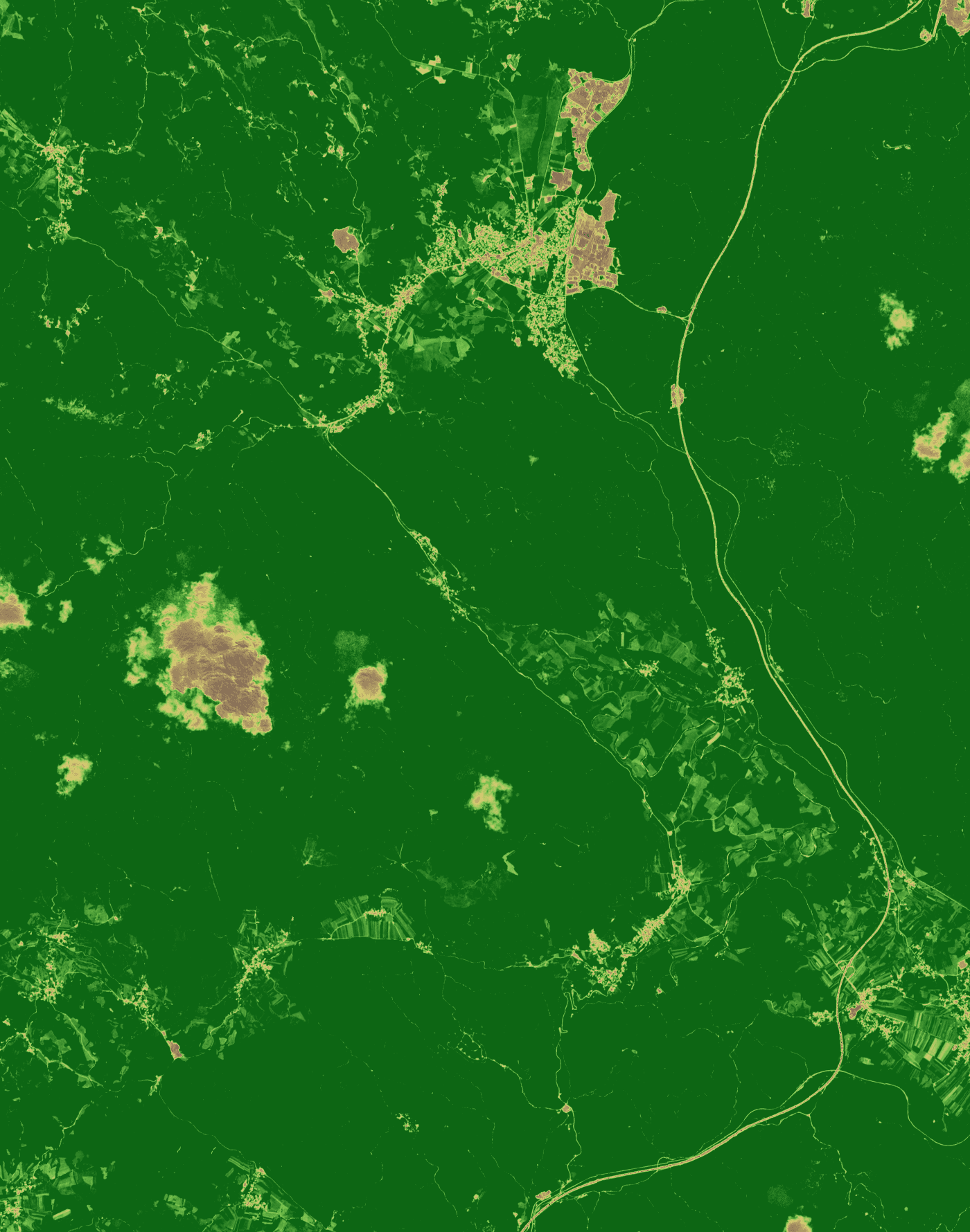 NDVI prikaz, 2024-06-28