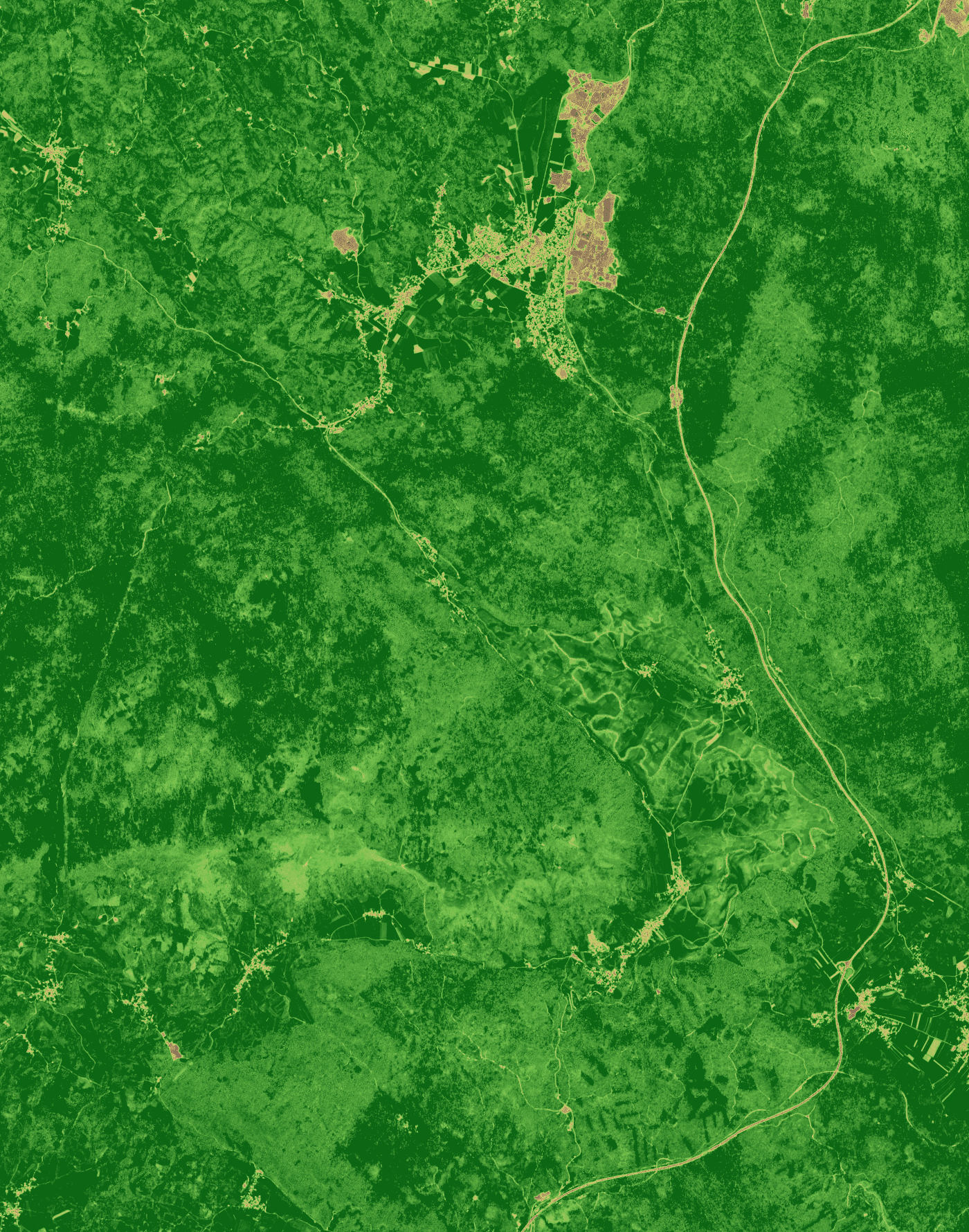 NDVI prikaz, 2024-10-31