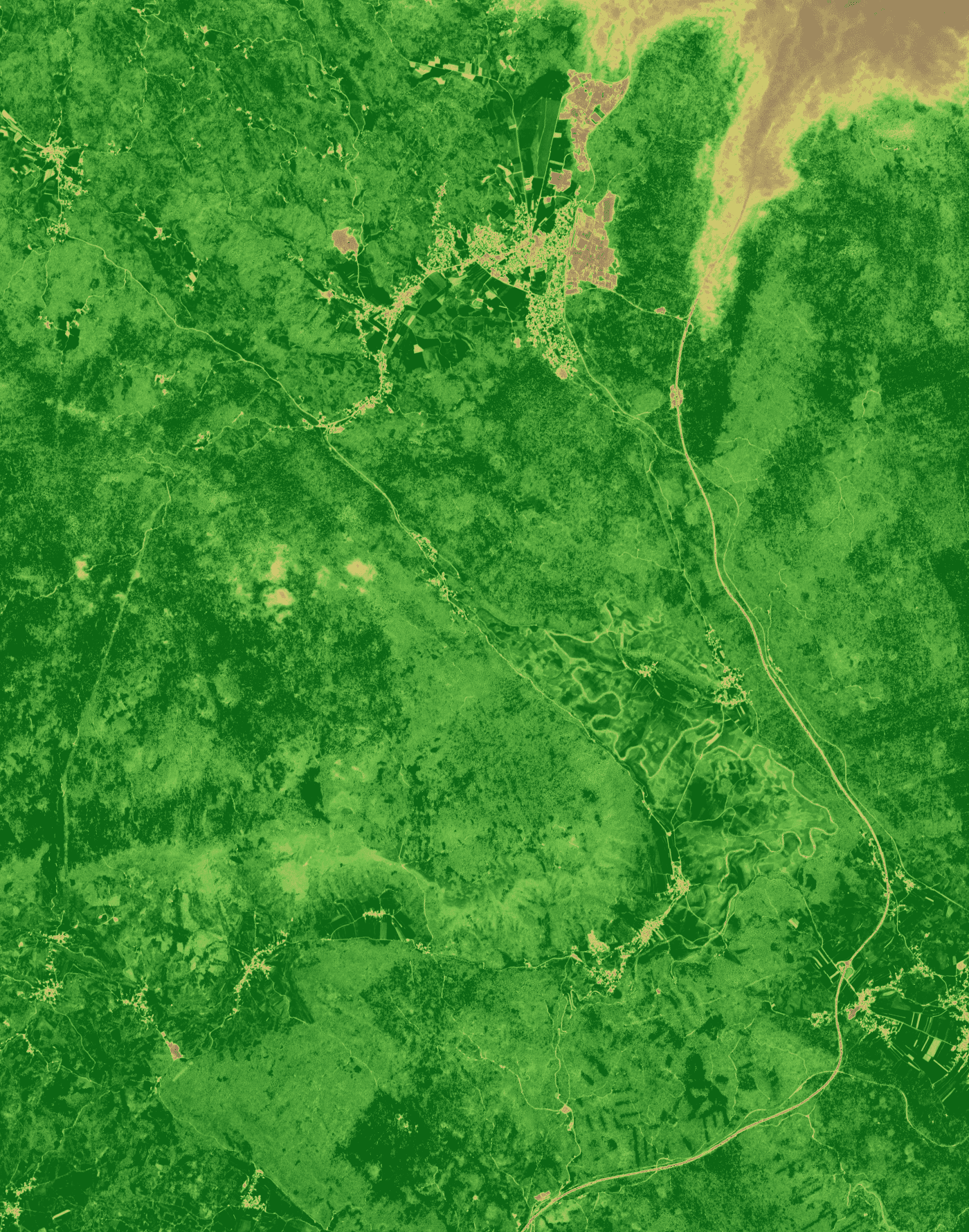 NDVI prikaz, 2024-11-05