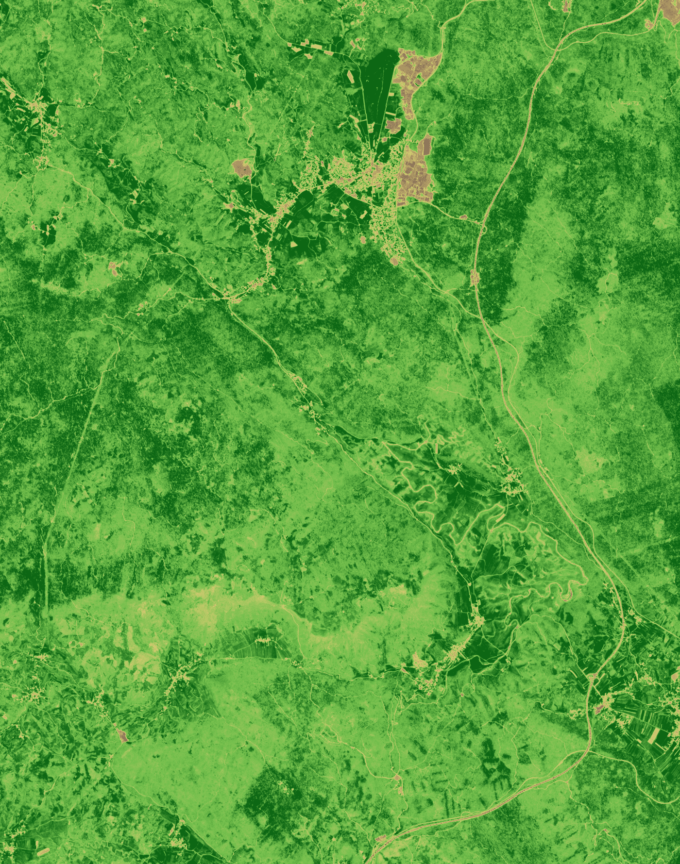 NDVI prikaz, 2025-04-11
