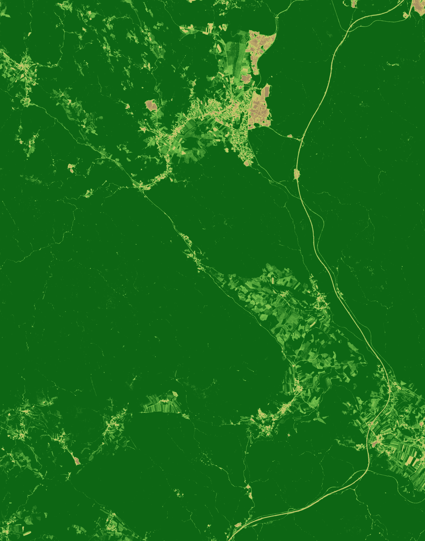 NDVI prikaz, 2025-06-10