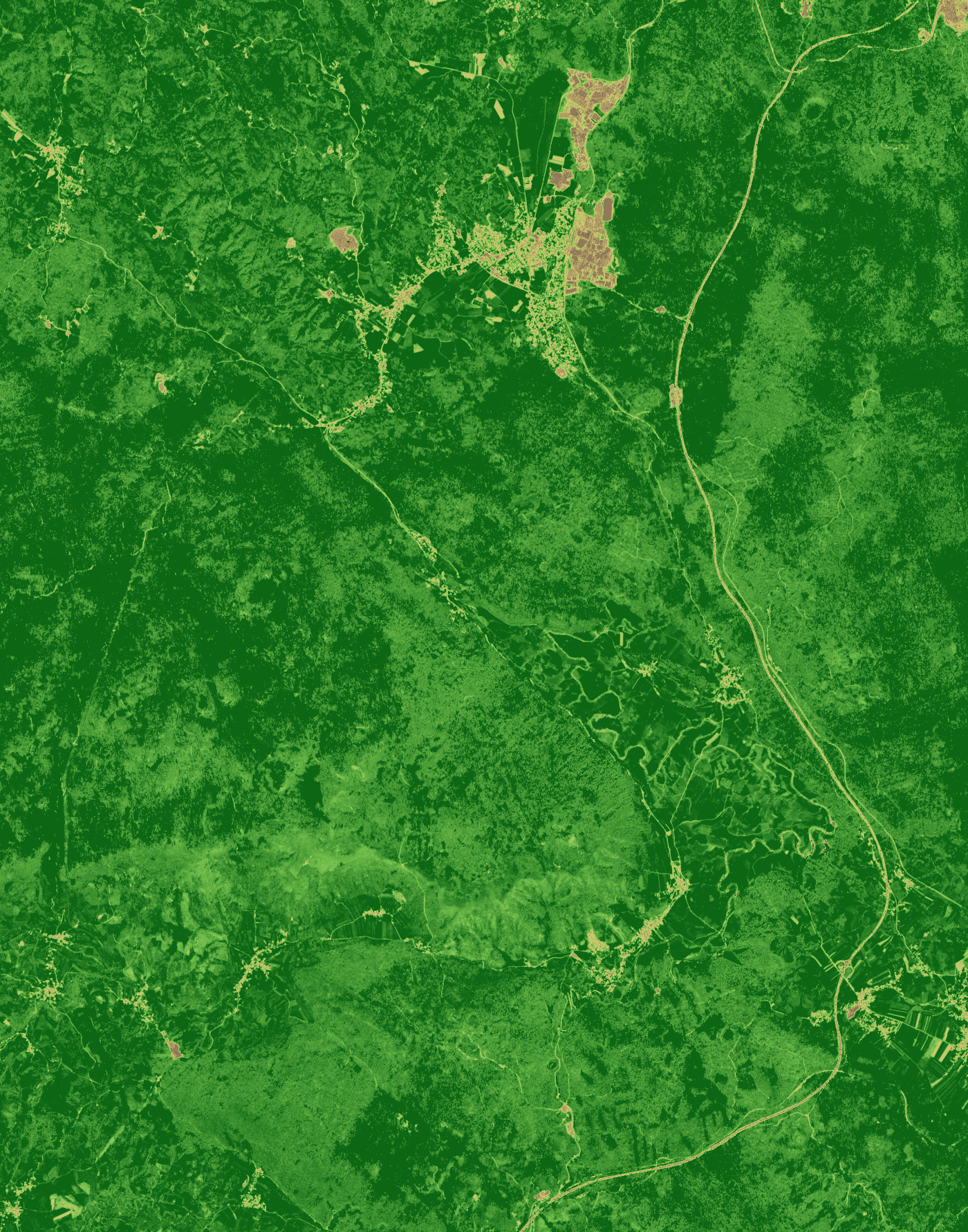 NDVI prikaz, 2025-10-28