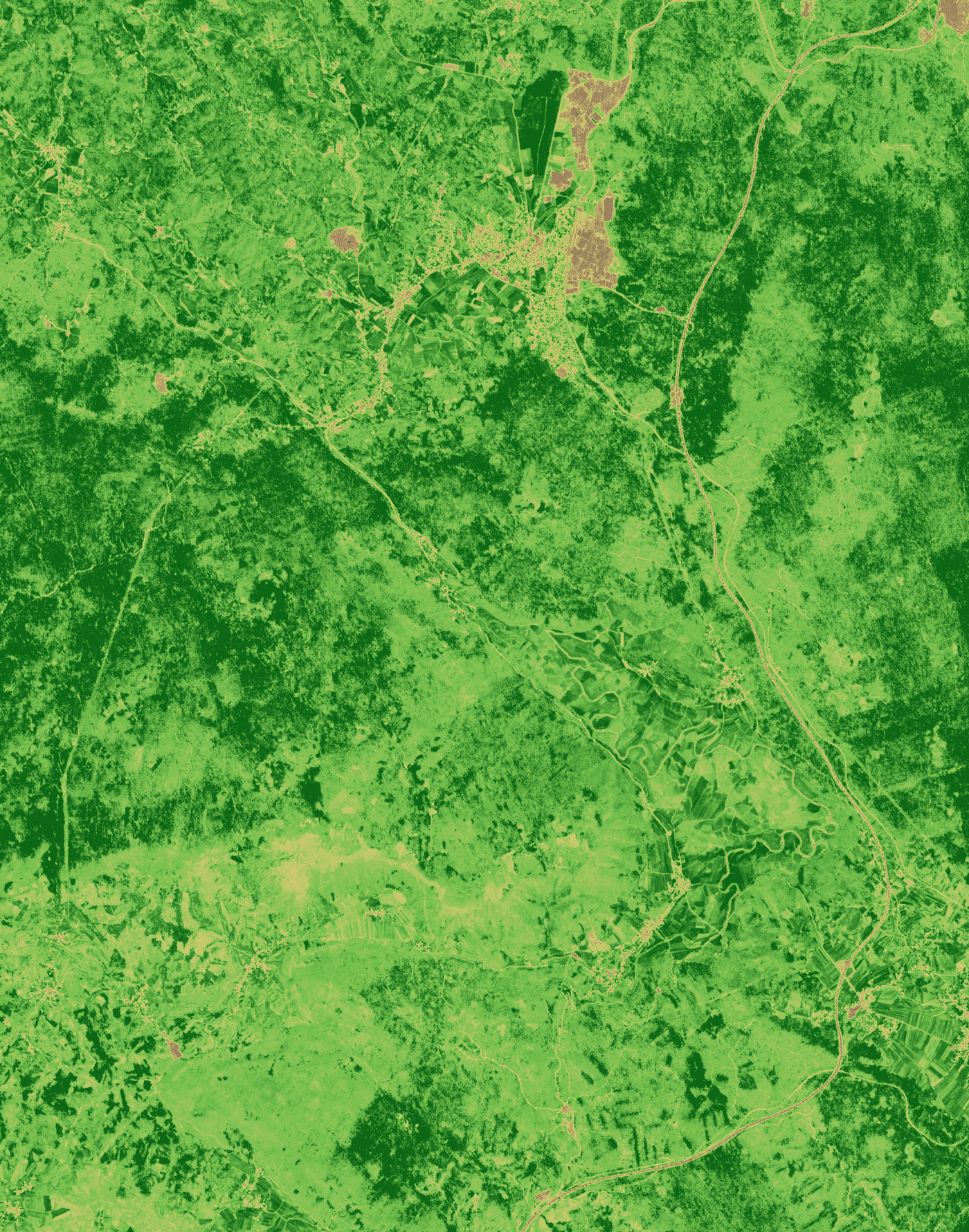 NDVI prikaz, 2026-03-07